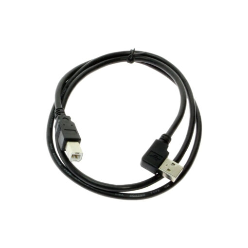 3ft. USB Cable A Left Angle to B High-Speed USB 2.0 Device Cable Black - Image 4