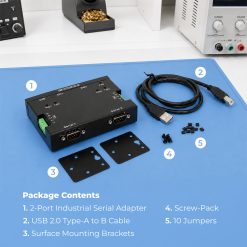 2-Port Industrial USB 2.0 to RS-422 / 485 Optical Isolated Adapter - Image 6