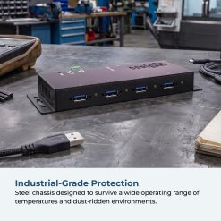 4 Port USB 3.2 Gen 1 Workstation Hub w/ ESD Surge Protection & Port Status LEDs - Image 4