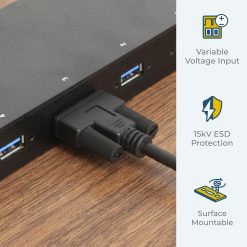 4 Port USB 3.2 Gen 1 Workstation Hub w/ ESD Surge Protection & Port Status LEDs - Image 6