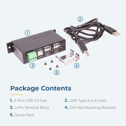 4 Port USB 2.0 Powered Hub w/ Port Status LEDs - Image 6