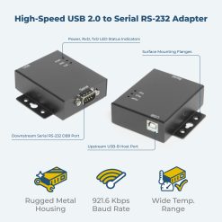 Alternative view of Single Port High-Speed USB 2.0 to Serial RS-232 Industrial Adapter w/ FTDI Chipset