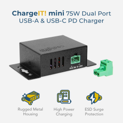 Alternative view of Chargeit! Mini 75W Dual Port USB-A & USB-C PD Charger w/ PPS & QC4.0 Support