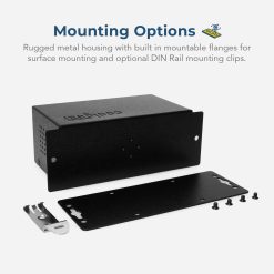 12 Port USB 3.2 Gen 1 Hub w/ ESD Surge Protection & DIN Rail Mounting Kit - Image 3