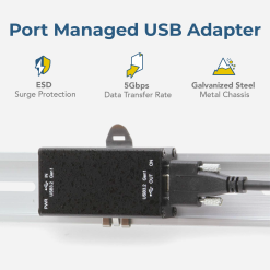 Single Port Managed USB-C to C 3.2 Gen 1 Adapter w/ ESD Surge Protection and Software On/Off Control - Image 4