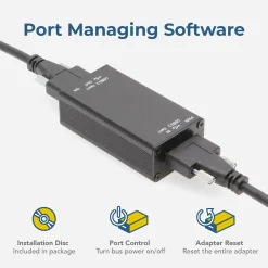 Single Port Managed USB-C to C 3.2 Gen 1 Adapter w/ ESD Surge Protection and Software On/Off Control - Image 6