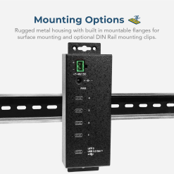 4 Port USB 3.2 Gen 1 Type-C Hub w/ ESD Surge Protection & Screw Locking Ports - Image 3
