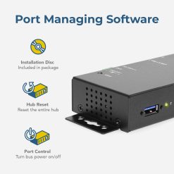 7 Port Managed USB 3.2 Gen 1 Workstation Hub w/ 15KV ESD Surge Protection - Image 4