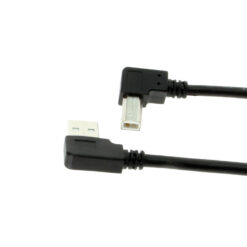 Alternative view of 10ft USB 2.0 Right-Angle A to Right-Angle B High-Speed Device Cable Black