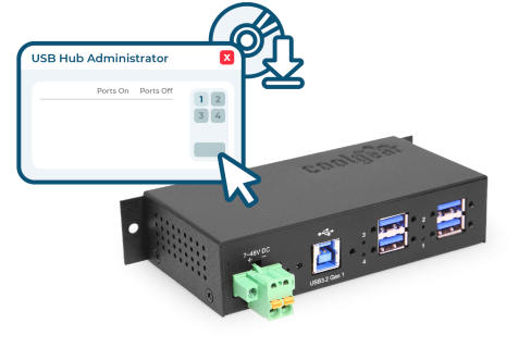 Port Management USB Hubs | Software-Controlled Industrial Hubs - Coolgear