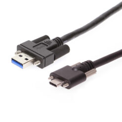 10ft USB 3.2 Gen 1 Screw-Locking Type-A to Dual Screw-Locking Type-C Cable