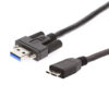 6ft USB 3.2 Gen 1 Screw-Locking Type-A to Micro-B Cable - High-Speed Data Transfer