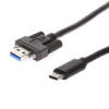 10ft USB 3.2 Gen 1 Screw-Locking Type-A to C Cable - High-Speed Data Transfer