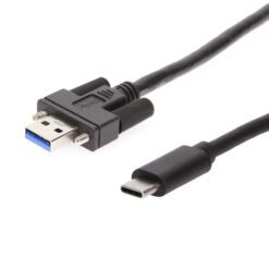 10ft USB 3.2 Gen 1 Screw-Locking Type-A to C Cable - High-Speed Data Transfer