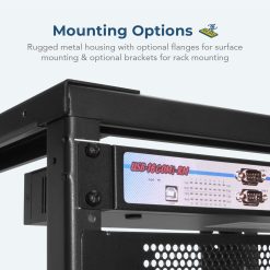 16 Port USB to RS-232 422/485 Metal Serial Adapter DIN-Rail Mount - Image 4