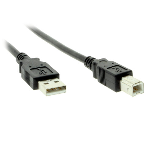 USB Cable A to B 8-inch High-Speed USB 2.0 Device Cable Black - Image 3