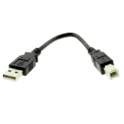 Alternative view of USB Cable A to B 8-inch High-Speed USB 2.0 Device Cable Black