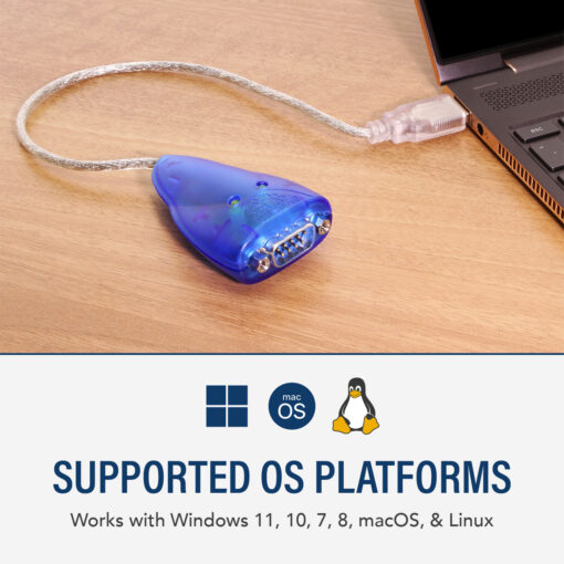 USB to Serial RS-232 DB9 Adapter FTDI Chipset w/ 15kV ESD Protection, Windows 11 Support - Image 6