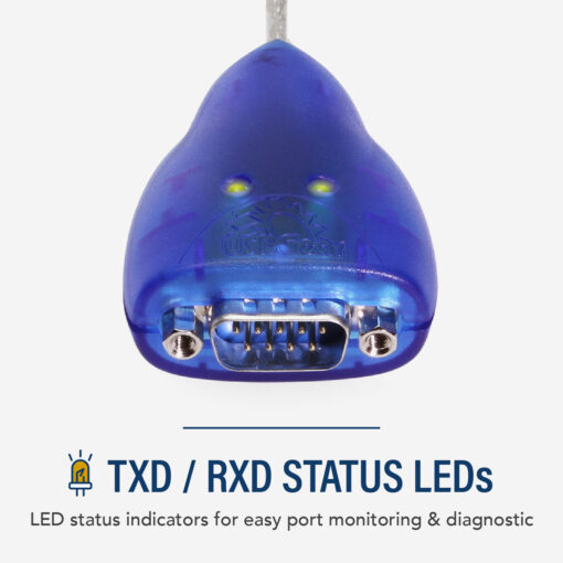 USB to Serial RS-232 DB9 Adapter FTDI Chipset w/ 15kV ESD Protection, Windows 11 Support - Image 5