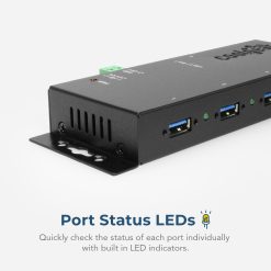 4 Port USB 3.2 Gen 1 Hub w/ Screw-Locking Ports & Status LEDs - Image 3